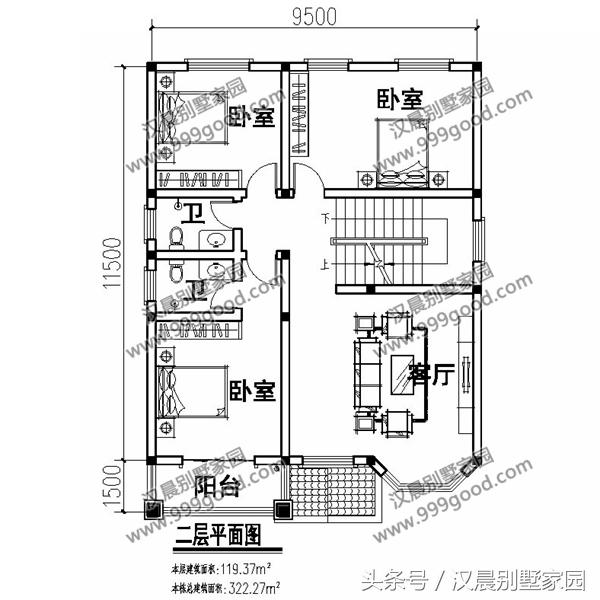2棟騎樓式簡歐別墅設(shè)計圖，美觀又實(shí)用，第2款開間7.3米