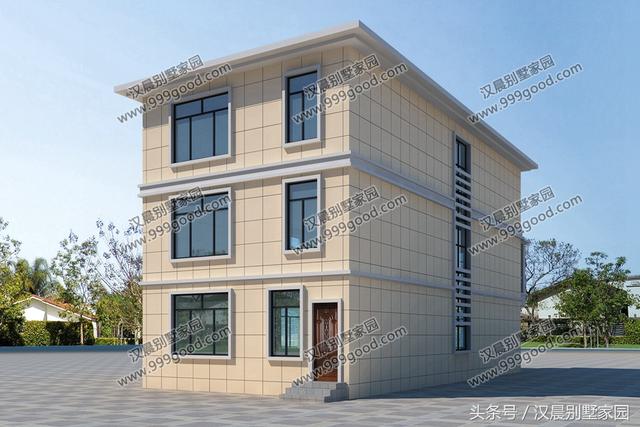 2棟騎樓式簡歐別墅設(shè)計圖，美觀又實(shí)用，第2款開間7.3米