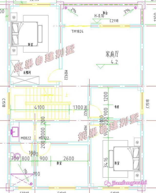 110平米四層農村自建房，外觀簡約精致，易于施工。