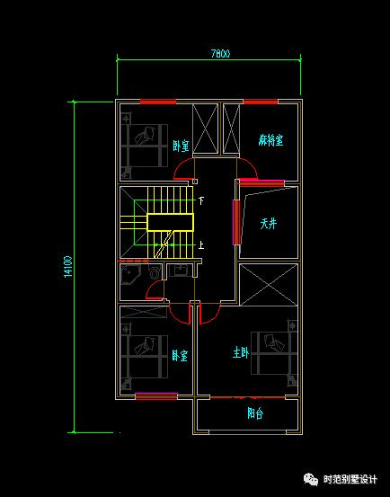 7米三層歐式別墅設計圖，7室2廳，精美外觀