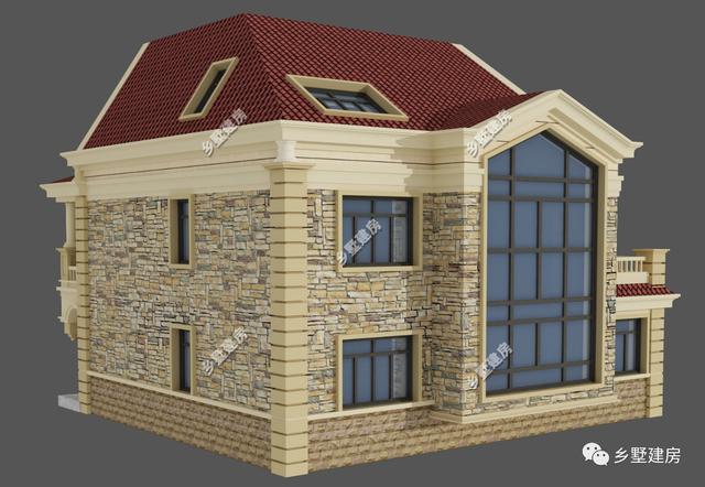 11X10米三層農村小別墅，旋轉樓梯+雙露臺，布局滿分不怕驕傲！