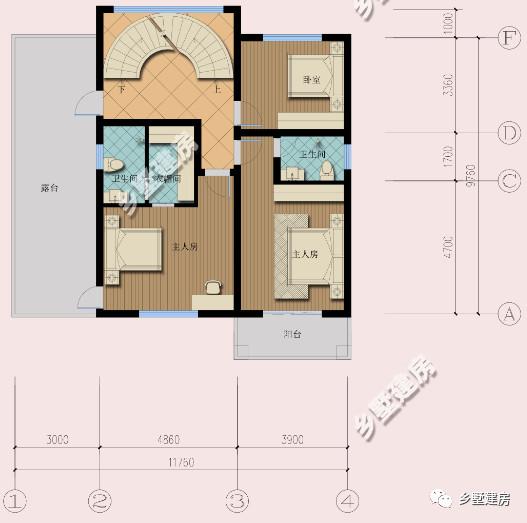 11X10米三層農村小別墅，旋轉樓梯+雙露臺，布局滿分不怕驕傲！