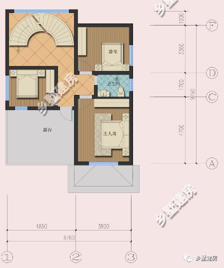 11X10米三層農村小別墅，旋轉樓梯+雙露臺，布局滿分不怕驕傲！