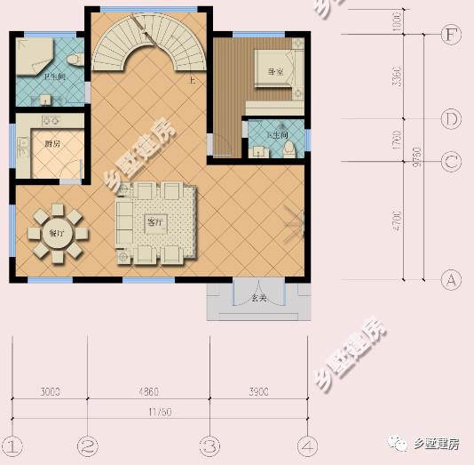 11X10米三層農村小別墅，旋轉樓梯+雙露臺，布局滿分不怕驕傲！