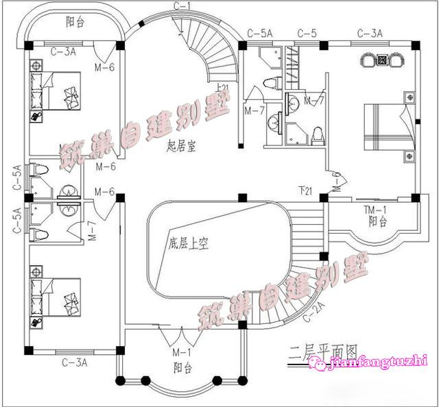 16x14米三層半歐式別墅樓中樓農(nóng)村自建房，造價55萬，高端豪華大氣