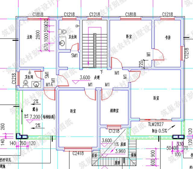 14×11米2廳6臥3衛(wèi)二層農(nóng)村自建房，造價25萬，帶車庫
