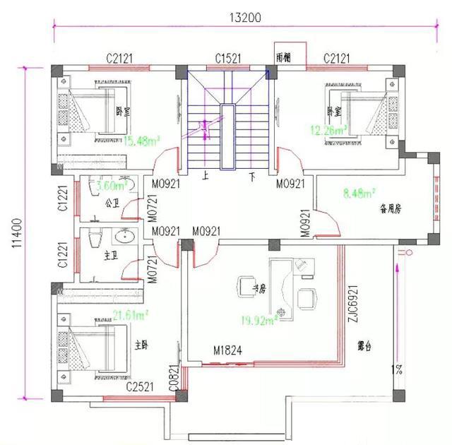 13×11米現代建筑風格三層農村自建房，3廳5臥多露臺，造價30萬