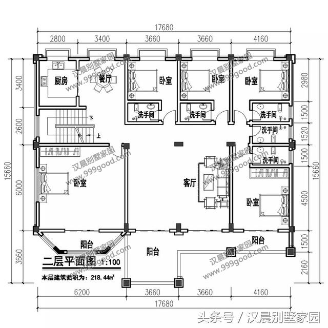 17.6米X15.6米歐式四層別墅設計圖，豪華大氣，帶大露臺+車庫，商住兩用