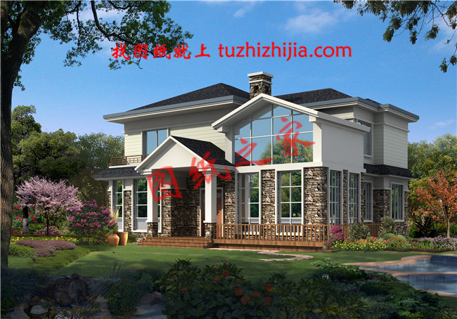 150平米田園風格二層別墅設計圖紙,沉穩大氣有內涵