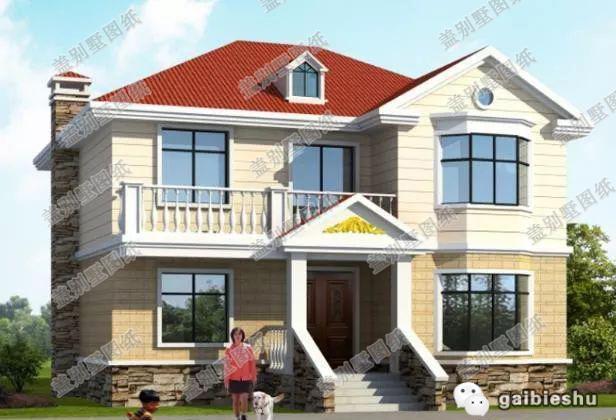 兩棟二層小別墅設計圖，外觀簡約時尚大氣，造價25萬左右