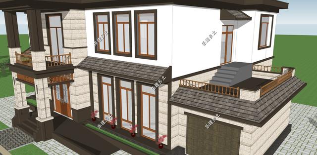 河北省任丘市王先生二層別墅設(shè)計圖，綜合歐式+中式的別墅特點，呈現(xiàn)出自然的柔美