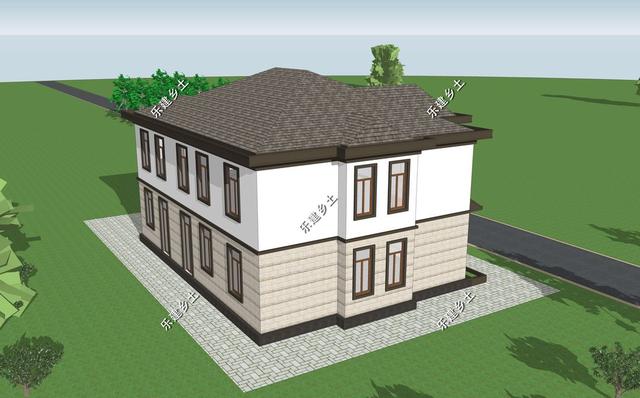 河北省任丘市王先生二層別墅設(shè)計圖，綜合歐式+中式的別墅特點，呈現(xiàn)出自然的柔美