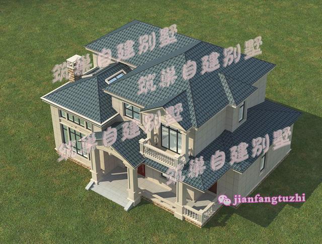 90后都喜歡的二層別墅設計圖，主體造價39萬，典雅、自然、高貴。