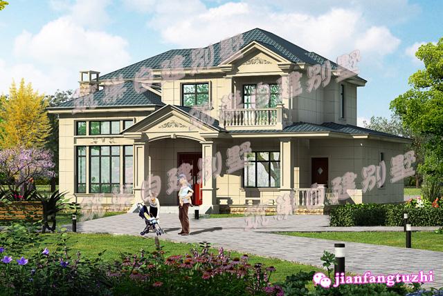 90后都喜歡的二層別墅設計圖，主體造價39萬，典雅、自然、高貴。