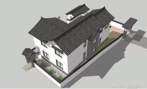 二層農村中式別墅設計圖，簡約又不簡單，傳承隱逸精神！