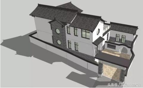 二層農村中式別墅設計圖，簡約又不簡單，傳承隱逸精神！