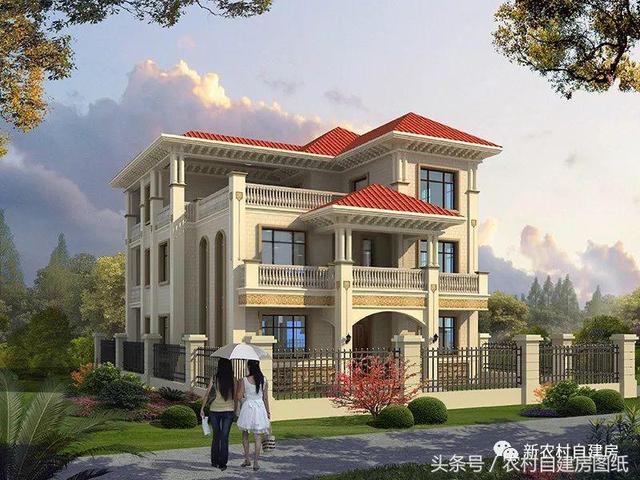 五棟兄弟雙拼別墅設(shè)計(jì)圖，3款共堂屋，一款帶門(mén)面，單戶最低16萬(wàn)