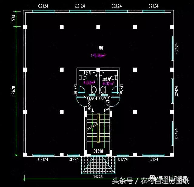 五棟兄弟雙拼別墅設(shè)計(jì)圖，3款共堂屋，一款帶門(mén)面，單戶最低16萬(wàn)