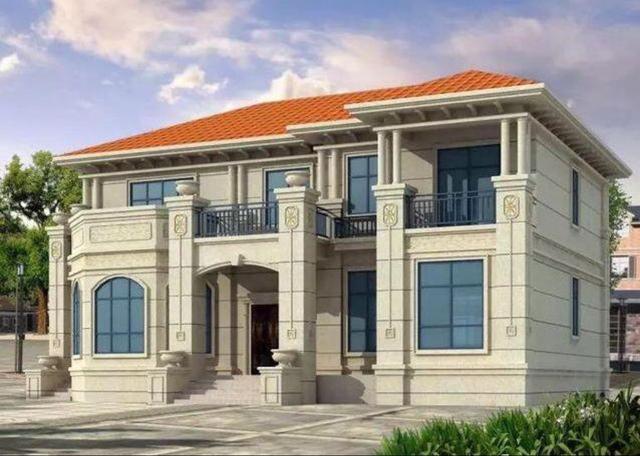 一款帶地下室的農村二層自建別墅設計圖，外觀豪華，設計精美，50萬建成毛坯，看了的都說值