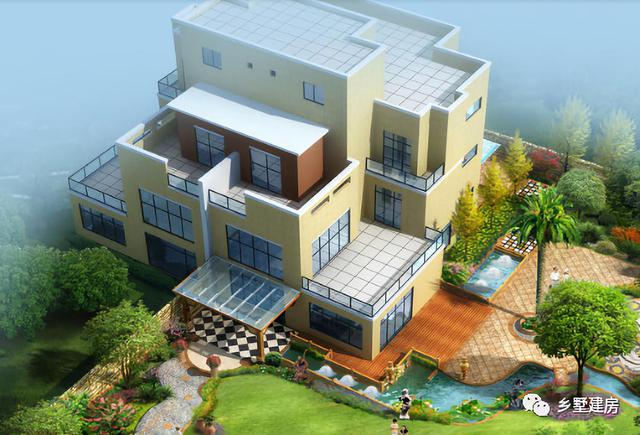 二層農村別墅圖，自帶陽臺車庫，飄窗造型更是質樸與時尚的結合，你心動了嗎