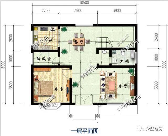 二層現代風格農村自建房設計圖，黃墻紅頂醒目又溫馨，大家都要這樣建！