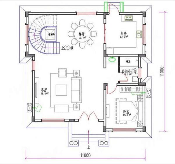 11x11m簡歐式三層別墅設(shè)計(jì)圖，戶型合理相對(duì)容易施工，優(yōu)雅時(shí)尚不難建