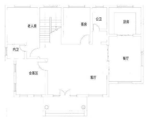 農村二層房屋設計圖開間進深13米×10米，占地面積142平，適合老人居住
