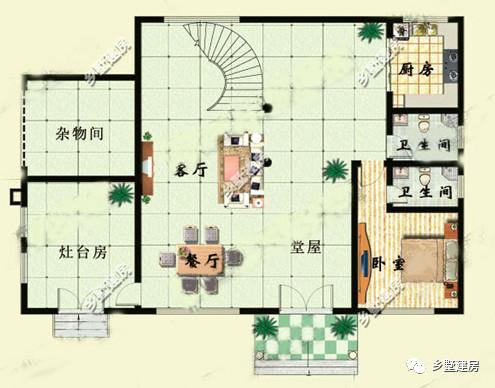 三層農村自建別墅豪宅，挑空大客廳+超大落地窗+旋轉樓梯，你夢寐以求的都有