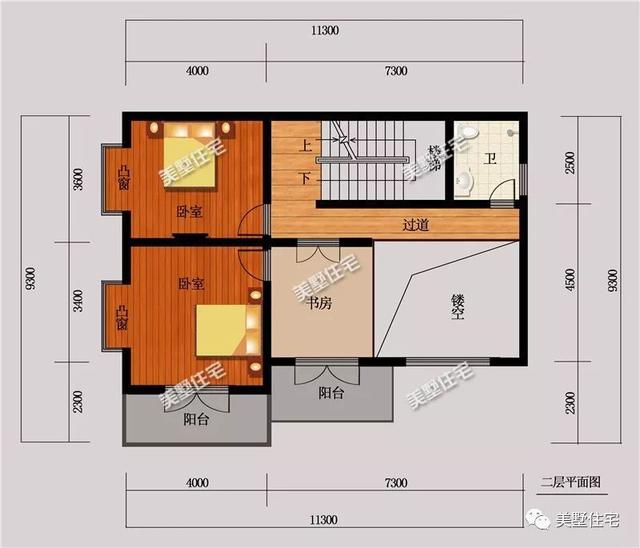 11X9米三層簡歐式風格別墅設計圖，帶飄窗和大露臺，是你喜歡的風格嗎