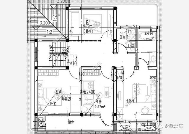 200平田園風(fēng)農(nóng)村自建房別墅設(shè)計(jì)圖，平屋頂與坡屋頂相結(jié)合，趕緊來一棟吧！