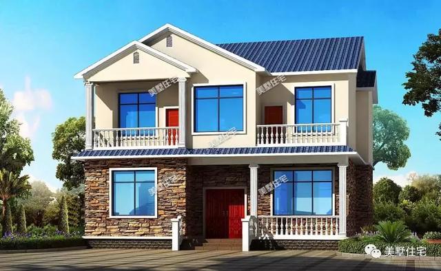 8棟120平左右農村別墅圖，符合宅基地批準，建成之后家人喜歡鄰里夸