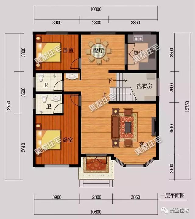 8棟120平左右農村別墅圖，符合宅基地批準，建成之后家人喜歡鄰里夸