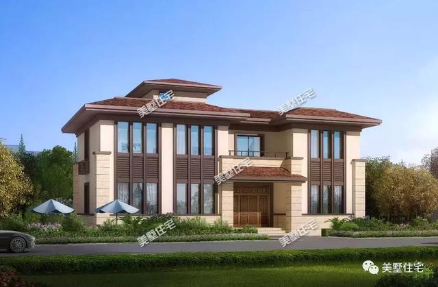 開間9米的新中式美宅設計圖，糅合了中西方迥異的審美，驚艷眾人