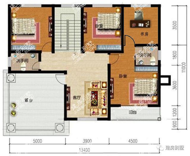 兩款二層美式別墅戶型，外墻都是用文化石來裝飾的，住這樣的房子極享受