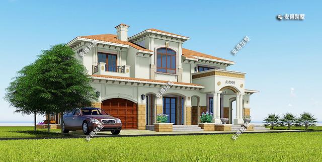 2層歐式別墅設計圖，這樣的外觀和布局，精致也很氣派