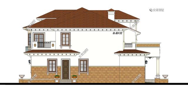 2層歐式別墅設計圖，這樣的外觀和布局，精致也很氣派
