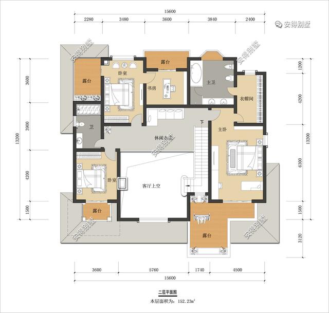 2層歐式別墅設計圖，這樣的外觀和布局，精致也很氣派