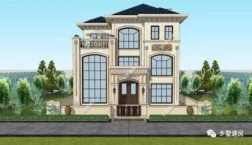 20萬建一棟三層別墅，豪華絕美落地窗，超大的實用露臺，羨煞眾人