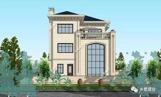 20萬建一棟三層別墅，豪華絕美落地窗，超大的實用露臺，羨煞眾人