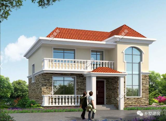 20萬建一棟三層別墅，豪華絕美落地窗，超大的實用露臺，羨煞眾人