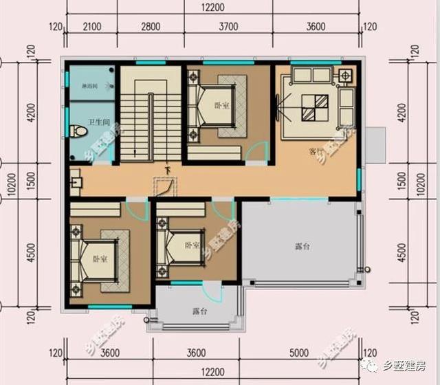 12mX10m的宅基地建一棟超美的二層別墅，設(shè)計(jì)好了不光好看，更有氣勢(shì)，城里人看了也只有羨慕的份