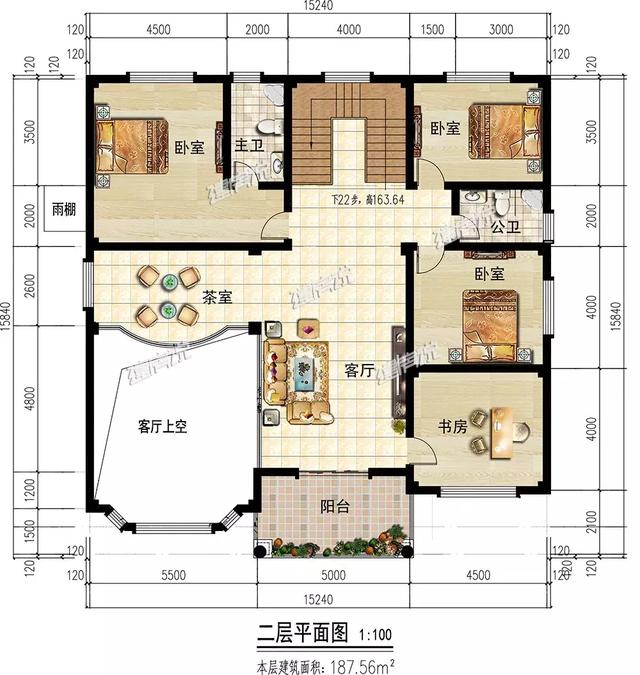 3款三層別墅戶型圖，專為農村設計，外觀大氣內部實用，造價不到40萬