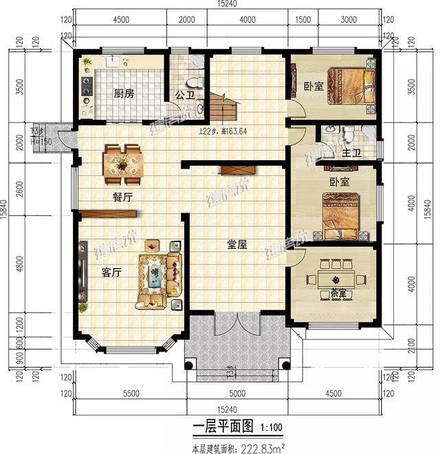 3款三層別墅戶型圖，專為農村設計，外觀大氣內部實用，造價不到40萬