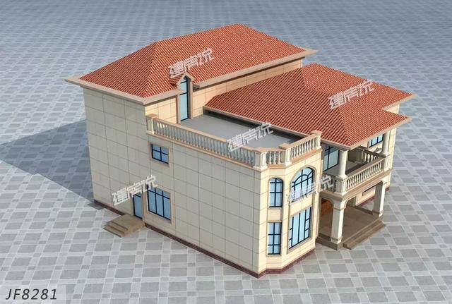 3款三層別墅戶型圖，專為農村設計，外觀大氣內部實用，造價不到40萬