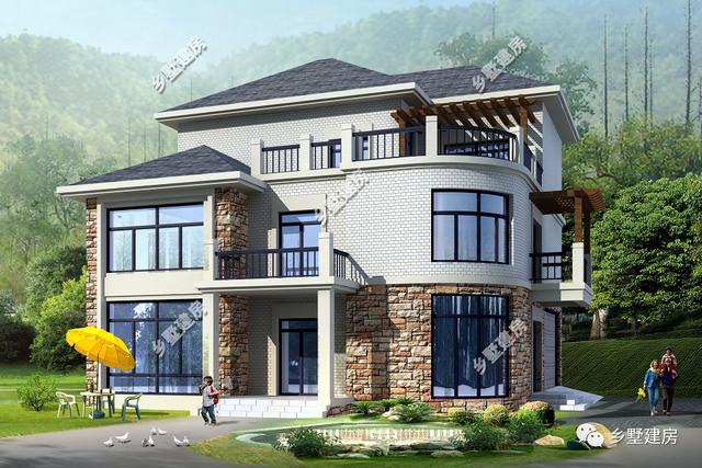 兩款框架結(jié)構(gòu)的三層別墅設(shè)計圖，雖然風(fēng)格上不同，但是都是絕美的小洋房，想自建房的你會選哪棟呢