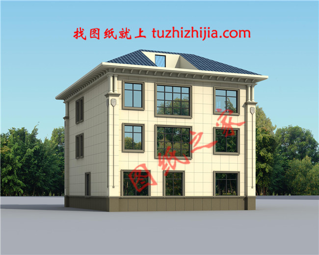 經典三層歐式造型別墅圖紙，功能房豐富，挑空客廳