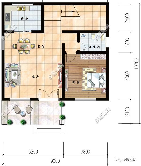 9X10米農村三層別墅設計圖，為小宅基小戶型量身定制，小面積照樣高大上