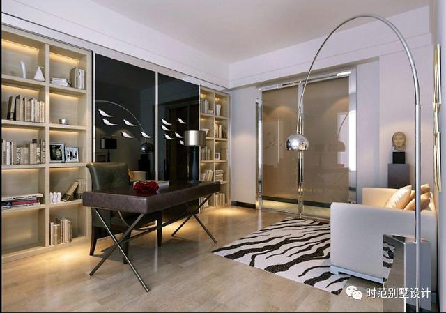 看多了形形色色的歐式住宅，換個樸素簡約帶內院泳池和書房的現代別墅戶型圖看一看