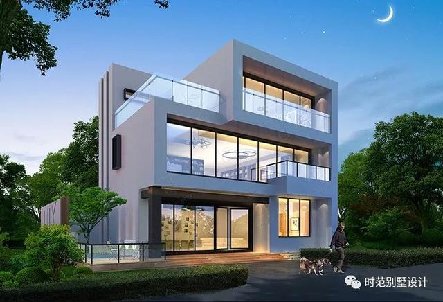 看多了形形色色的歐式住宅，換個樸素簡約帶內院泳池和書房的現代別墅戶型圖看一看