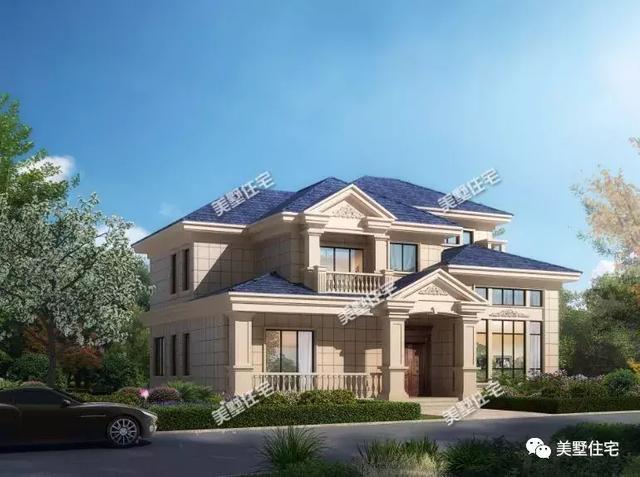 兩層歐式別墅設計圖，端莊大方，這么美讓左鄰右舍都羨慕不已